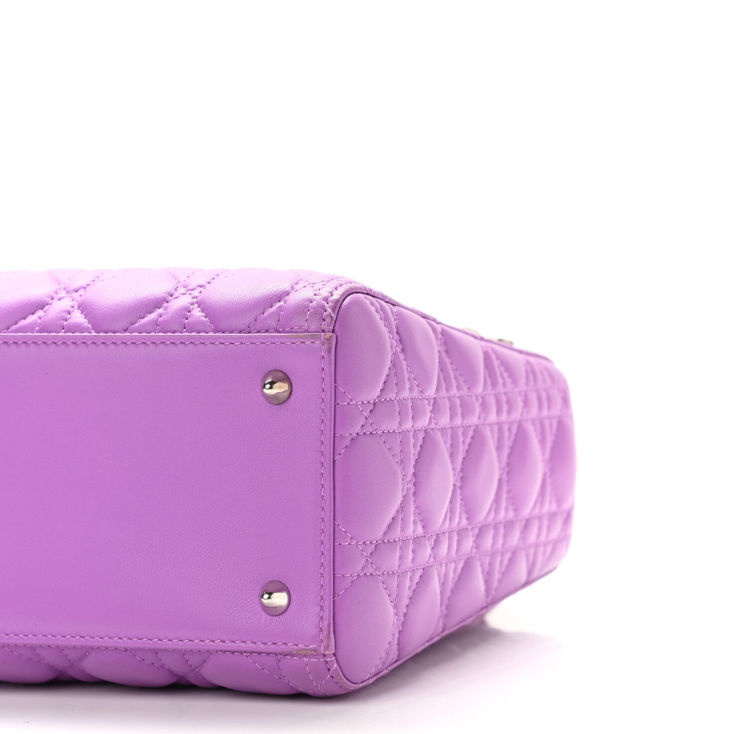 Christian Dior Lambskin Cannage Medium Lady Dior Purple 9 of 9