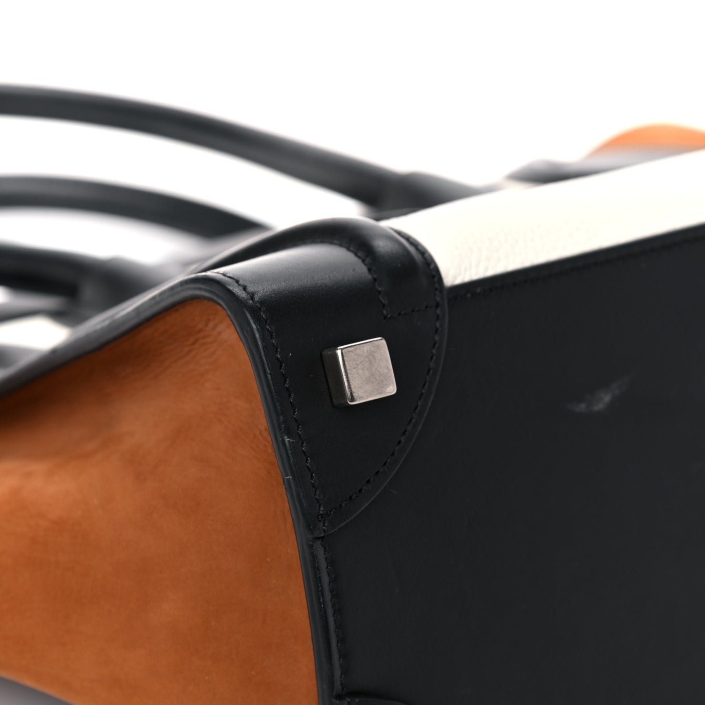 Baby Grained Calfskin Nubuck Tri-Color Micro Luggage Iceberg