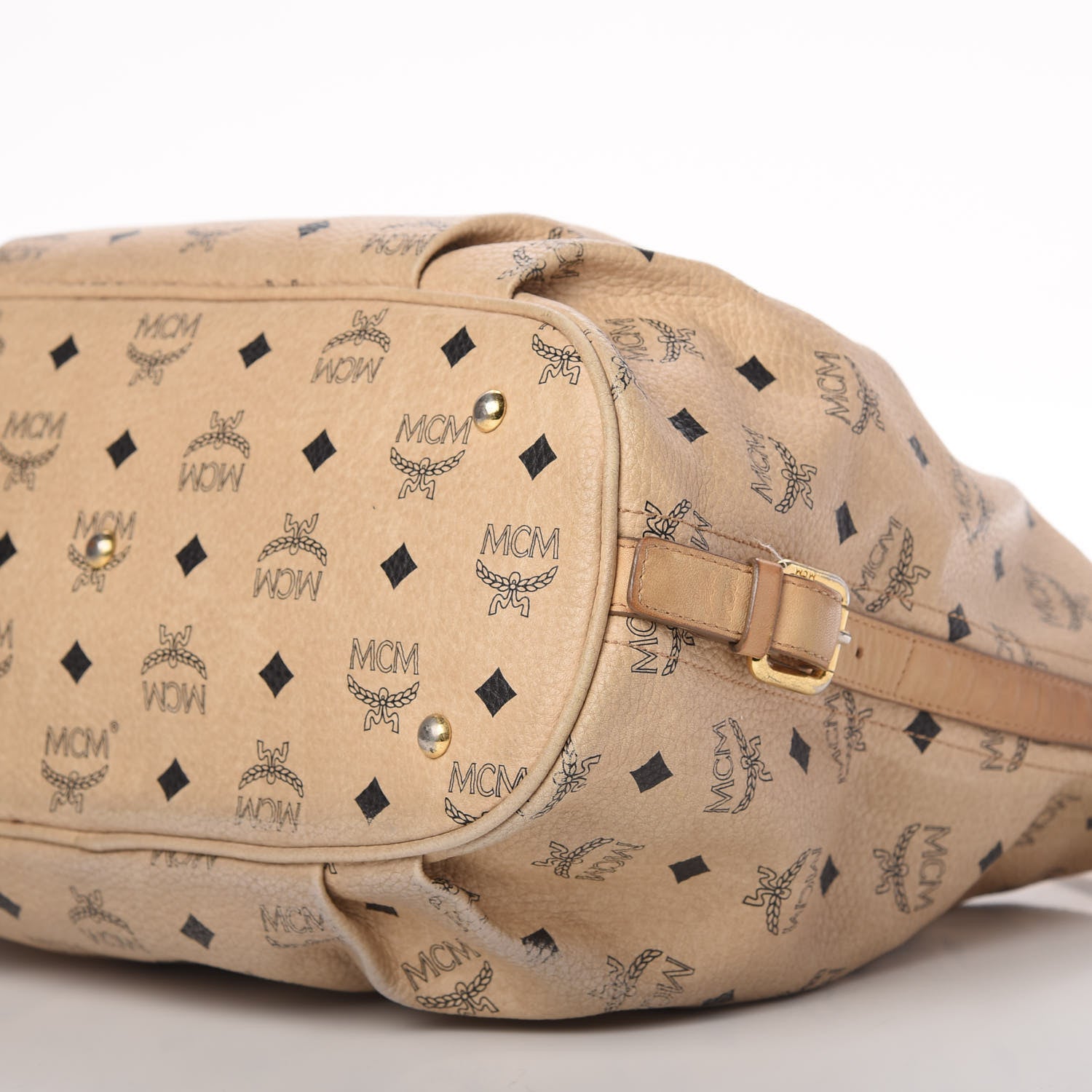 MCM Visetos Hobo Beige 7 of 9