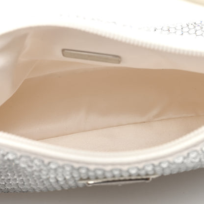 Prada Satin Crystal Mini Re-Edition 2000 Bag White 5 of 9