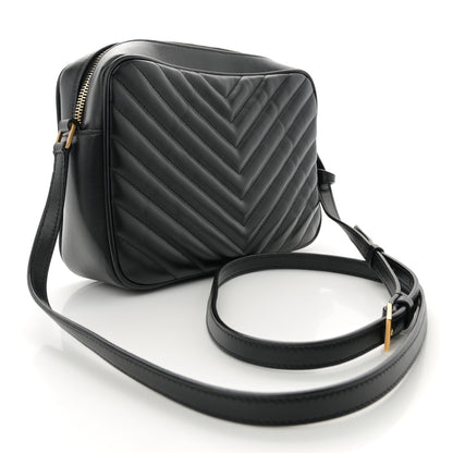 Saint Laurent Calfskin Matelasse Monogram Lou Camera Bag Black 2 of 12