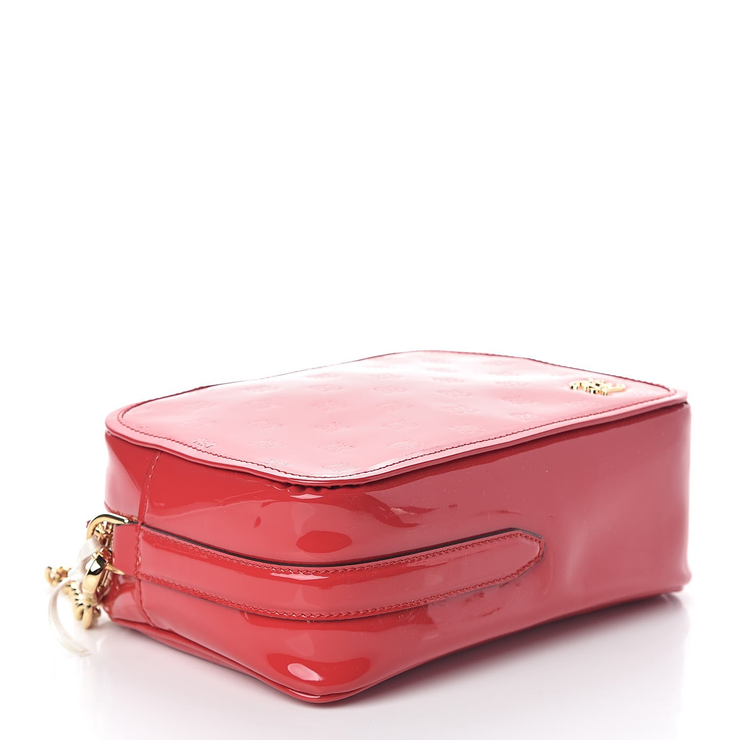 Fendi Vitello Vernice Mou Karligraphy Embossed Camera Case Rosso Cardinale 4 of 8