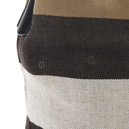 Burberry Canvas Mega Check Medium Susanna Hobo Black 15 of 16