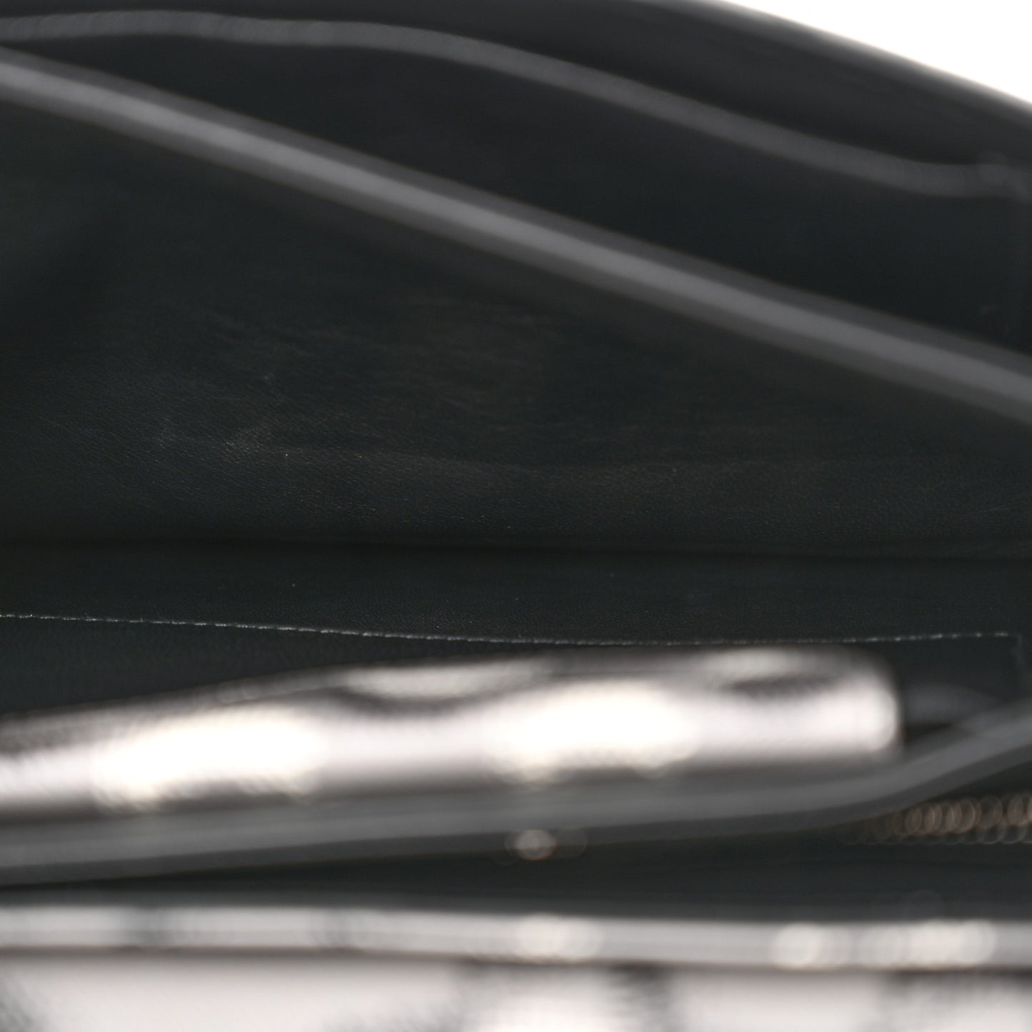 Saffiano Molecule Print Top Handle Flap Bag Ematite