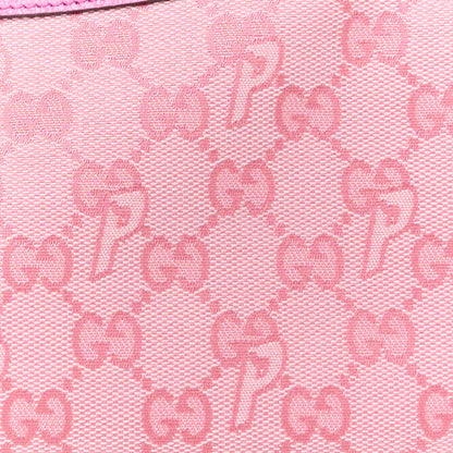 Gucci X PALACE GG Supreme Monogram Palace Textured Dollar Calfskin Shoulder Bag Pink Pale Rose Palace 8 of 10
