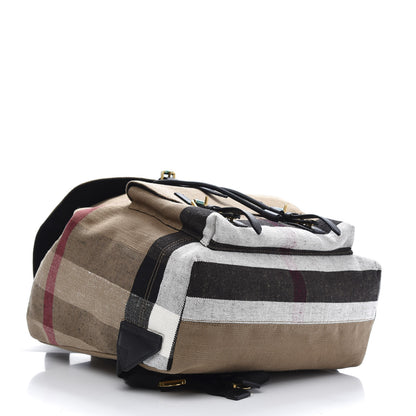 Burberry Canvas Mega Check Brookdale Backpack Black 3 of 8