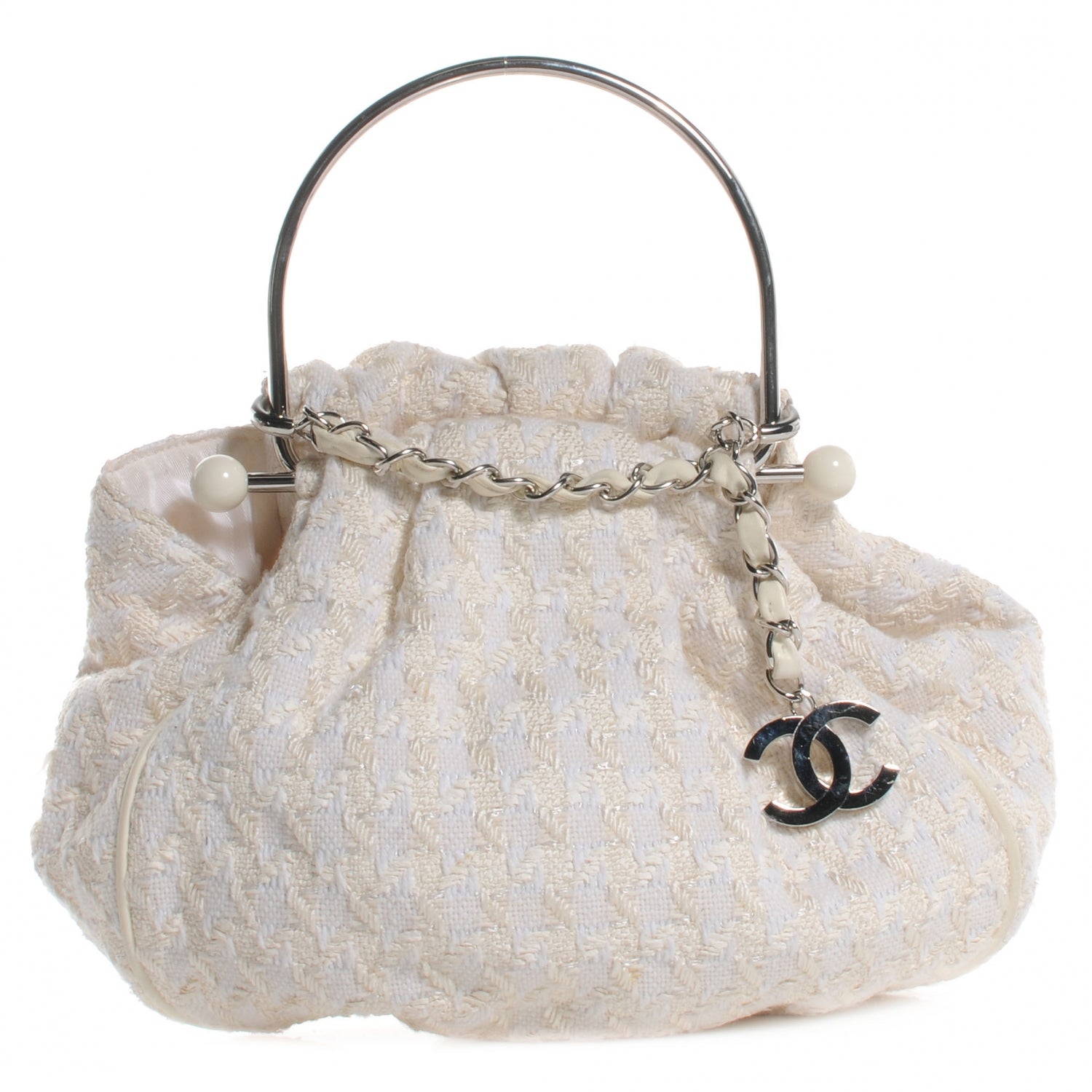 Chanel Tweed Boucle Knitting Bag Ivory 1 of 8