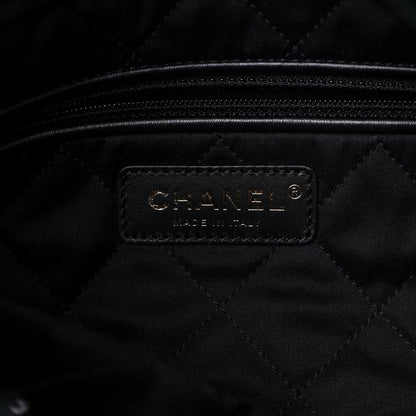 Chanel Velvet Sequin Quilted Chanel 22 Black 7 of 10