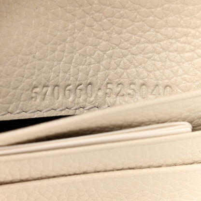 Gucci Grainy Calfskin Zumi Chain Card Case Wallet White 7 of 9