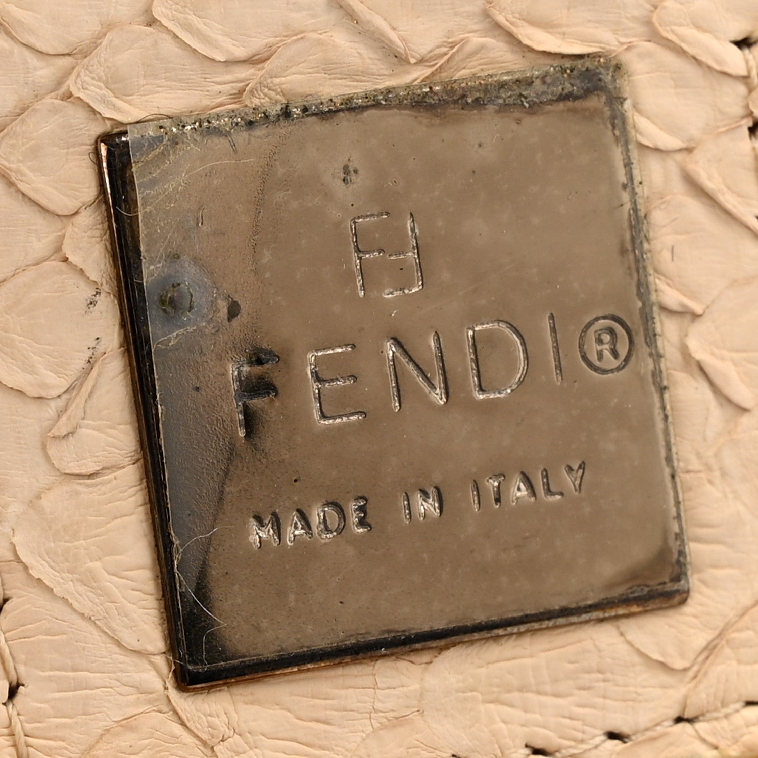 Fendi Snakeskin Baguette Light Beige 6 of 16