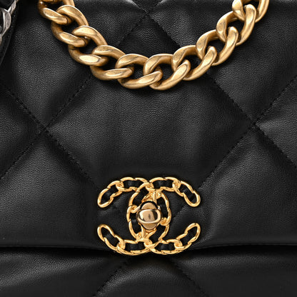 Chanel Goatskin Quilted Medium Chanel 19 Flap Black 7 of 9