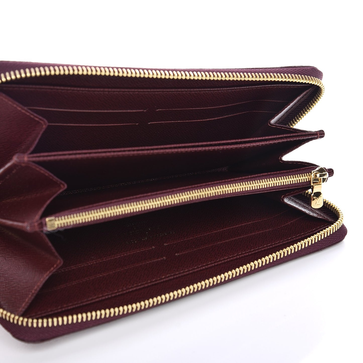 Damier Paillettes Zippy Wallet Red