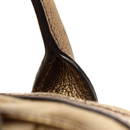 Gucci Monogram Small Princy Satchel Metallic 16 of 16