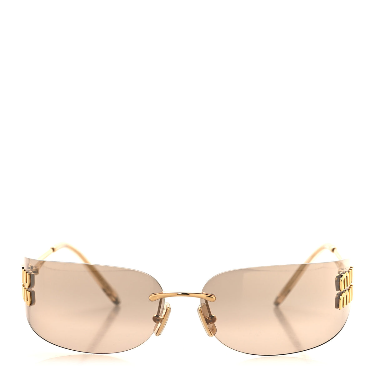 Miu Miu Metal Aube Sunglasses SMUA51 Gold Light Grey 2 of 7