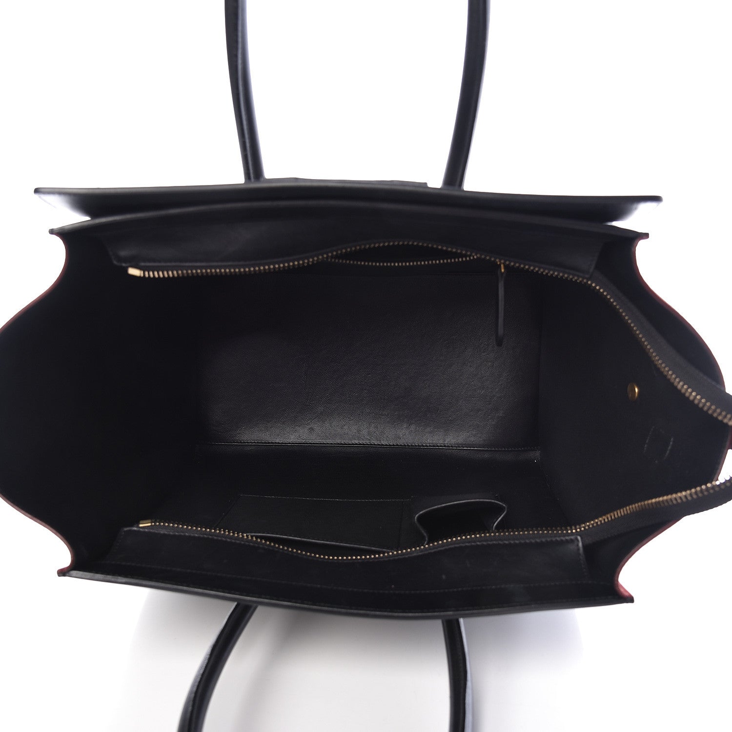 Celine Bullhide Calfskin Suede Mini Tri-Color Luggage Dark Ruby 5 of 20