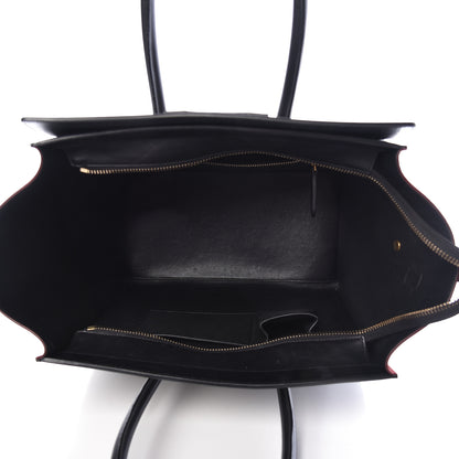 Celine Bullhide Calfskin Suede Mini Tri-Color Luggage Dark Ruby 5 of 20