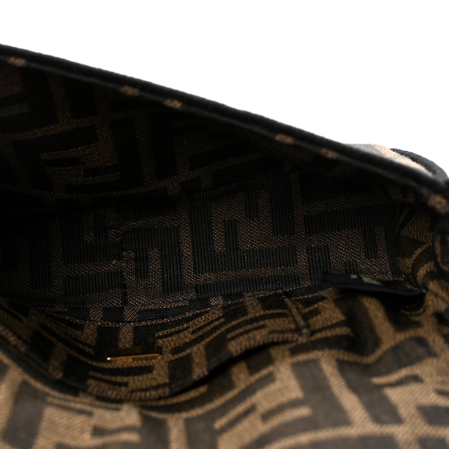 Fabric Jacquard FF 1974 Mini Baguette Tobacco Moro Black