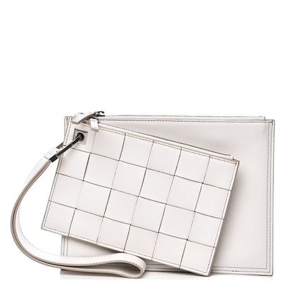 Bottega Veneta Nappa Maxi Intreccio Small Pouch White 1 of 9