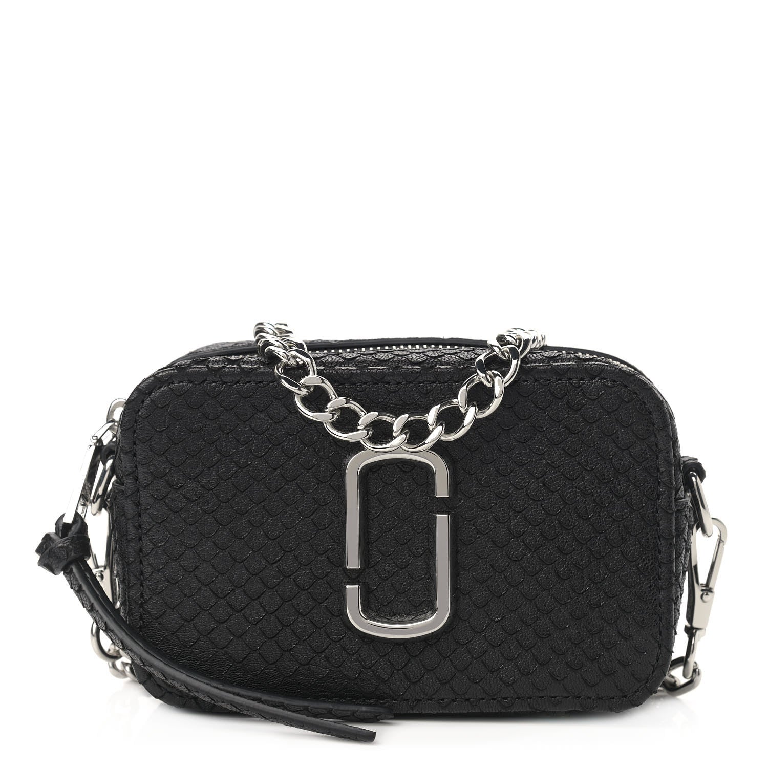 Marc Jacobs Goatskin Python Print The Softshot 17 Bag Black 1 of 8
