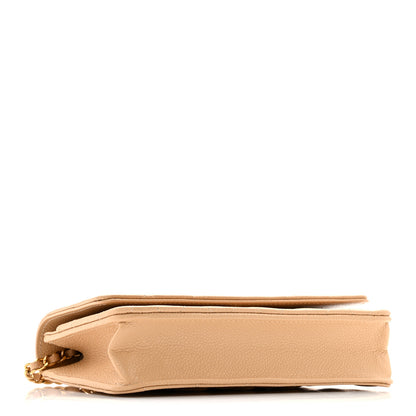 Chanel Caviar Quilted Wallet on Chain WOC Beige 4 of 14