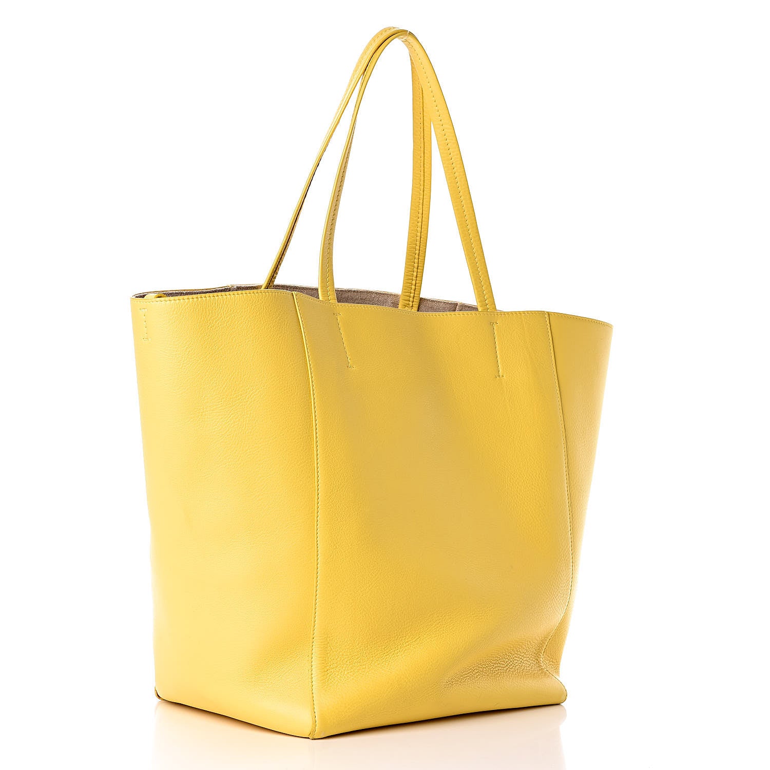 Celine Supple Calfskin Medium Horizontal Cabas Phantom Sun Yellow 3 of 12