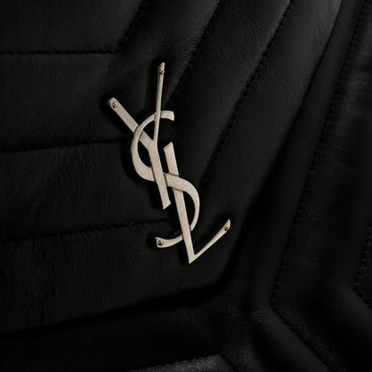 Saint Laurent Calfskin Y Quilted Monogram Loulou Document Holder Black 24 of 25