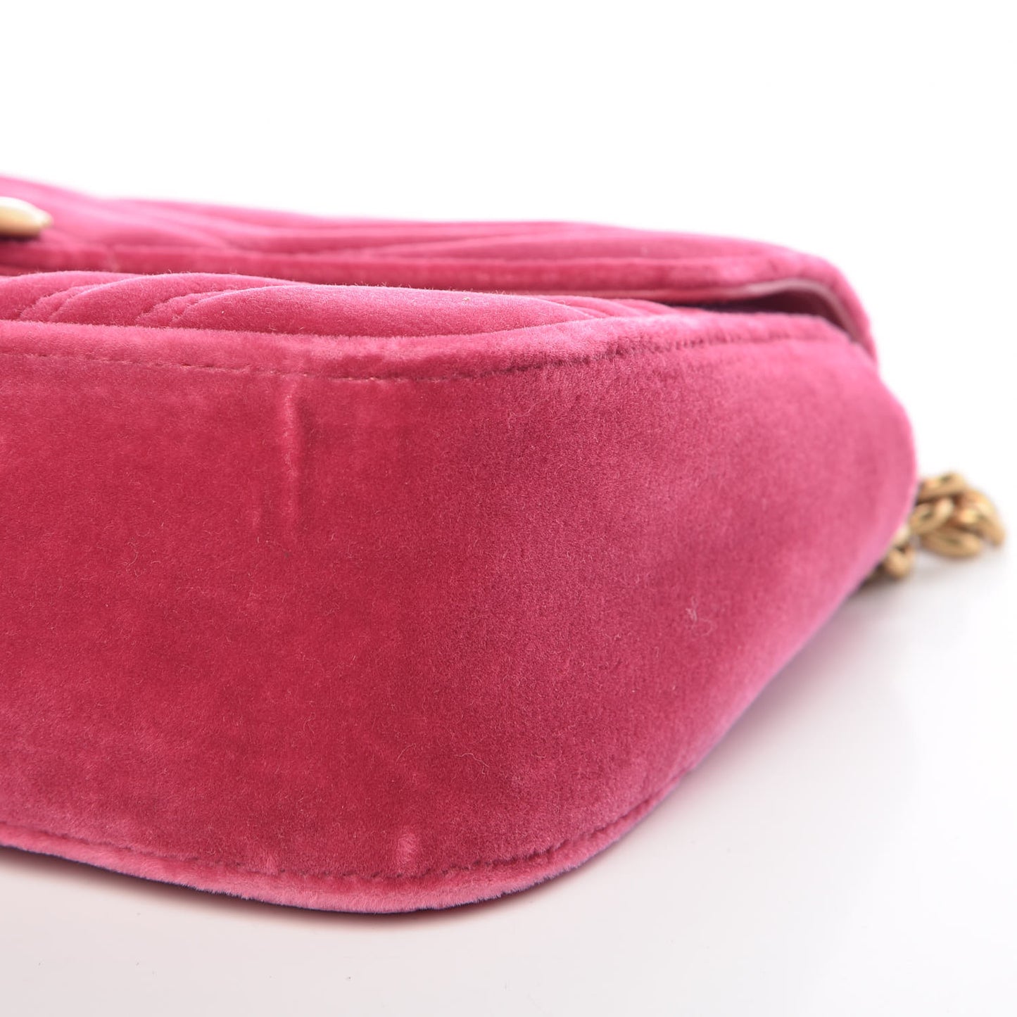 Velvet Matelasse Small GG Marmont Shoulder Bag Light Raspberry Rose