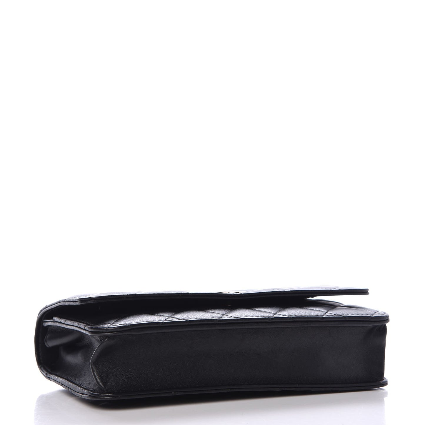 Lambskin Quilted Emoticon Wallet On Chain WOC Black
