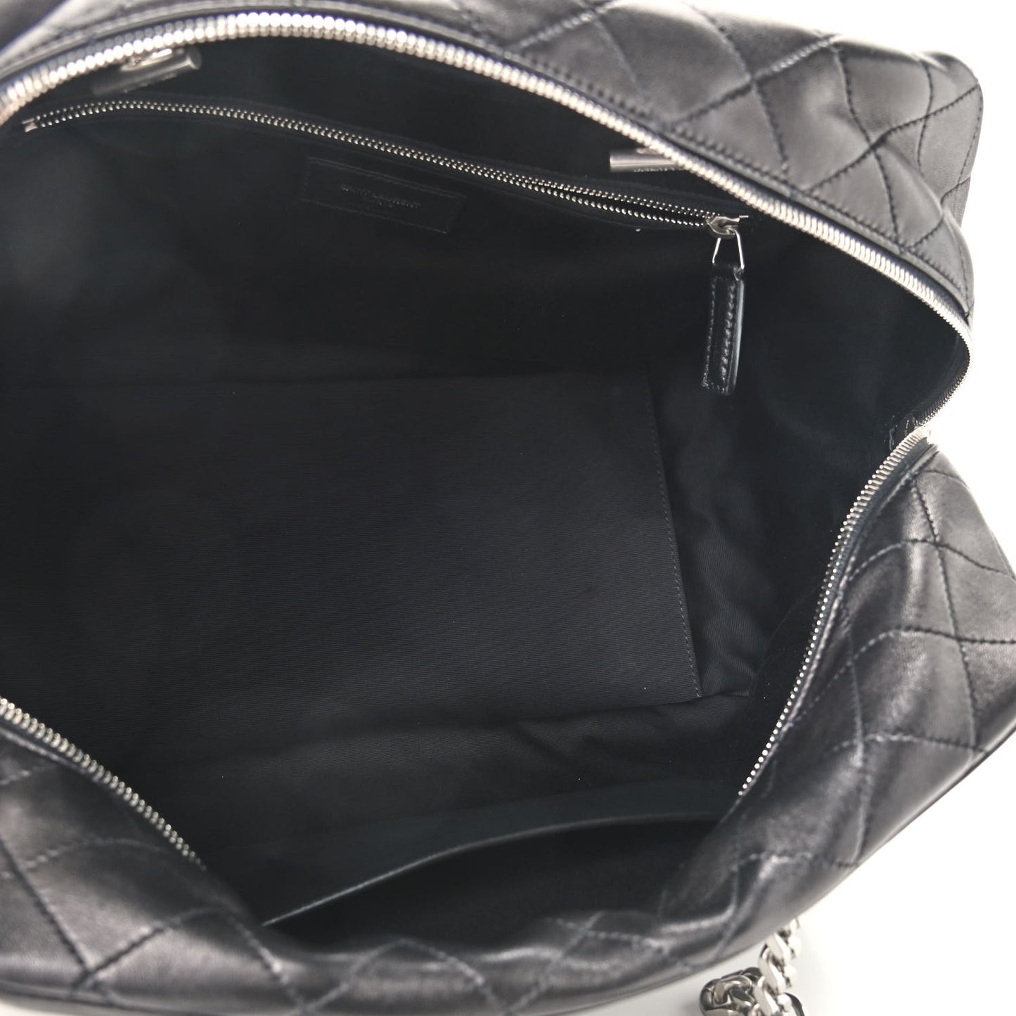 Lambskin Mixed Matelasse Joan Bowling Bag Black