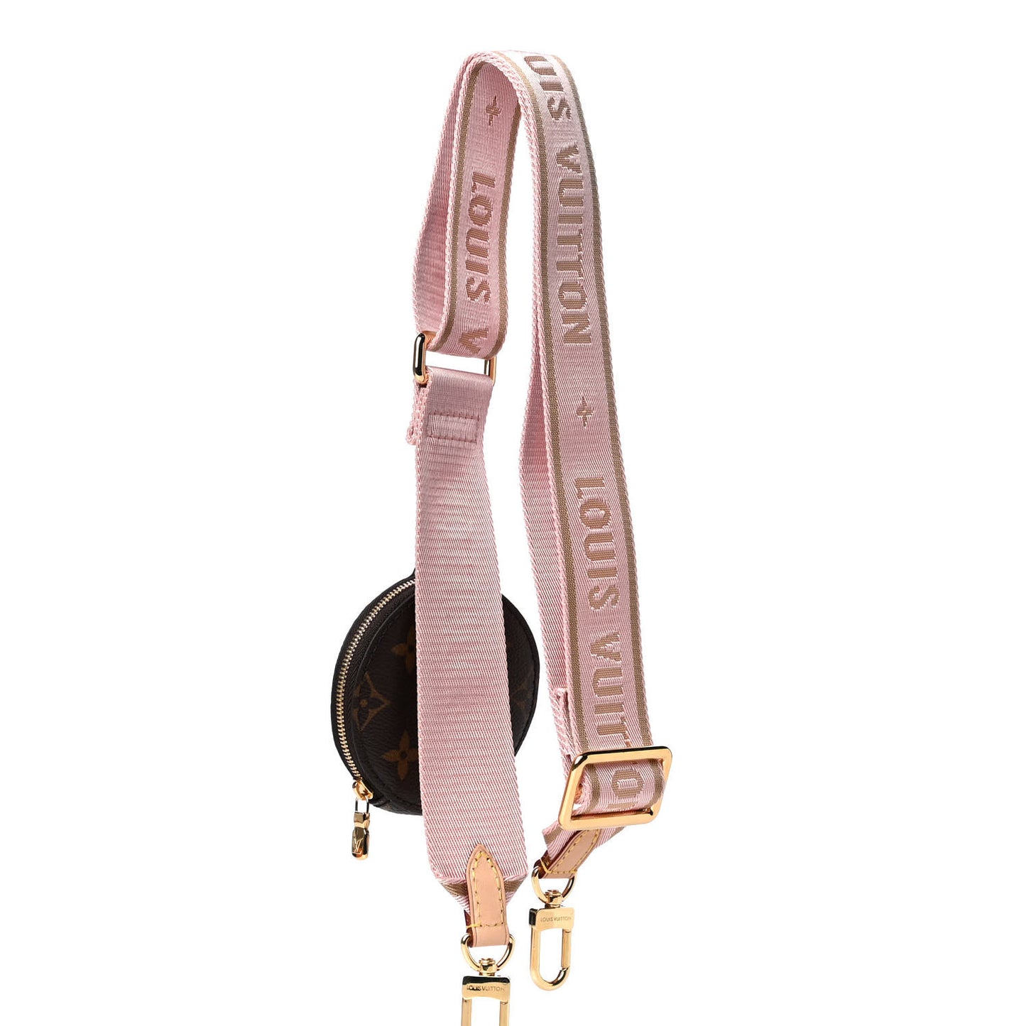 Monogram Multi Pochette Accessories Bandouliere Shoulder Strap Rose Clair