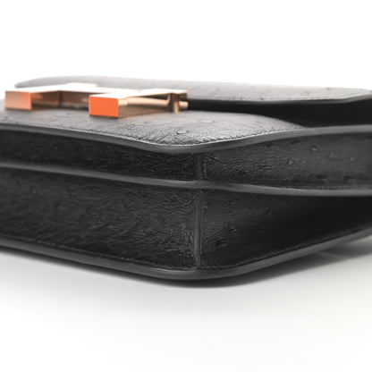Hermes Ostrich Constance 18 Black 10 of 11