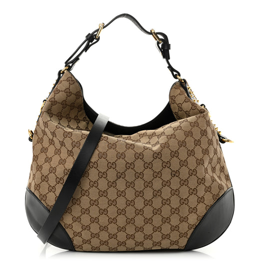 Monogram Medium Patti Stud Hobo Black