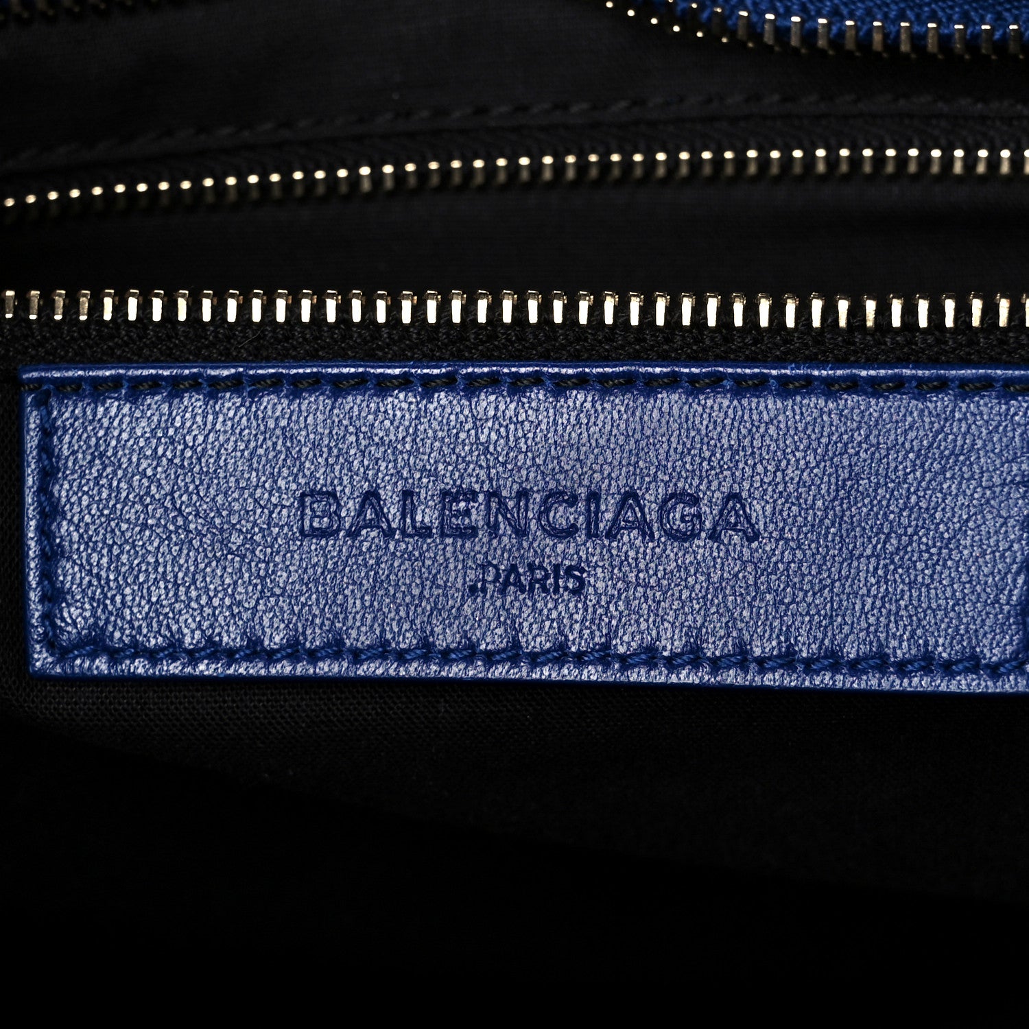 Balenciaga Chevre Gold Metallic Edge Hardware City Bleu Roi 7 of 11