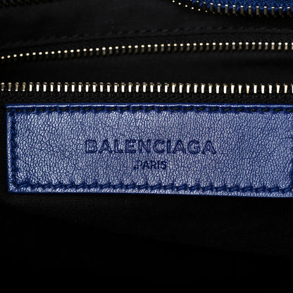 Balenciaga Chevre Gold Metallic Edge Hardware City Bleu Roi 7 of 11