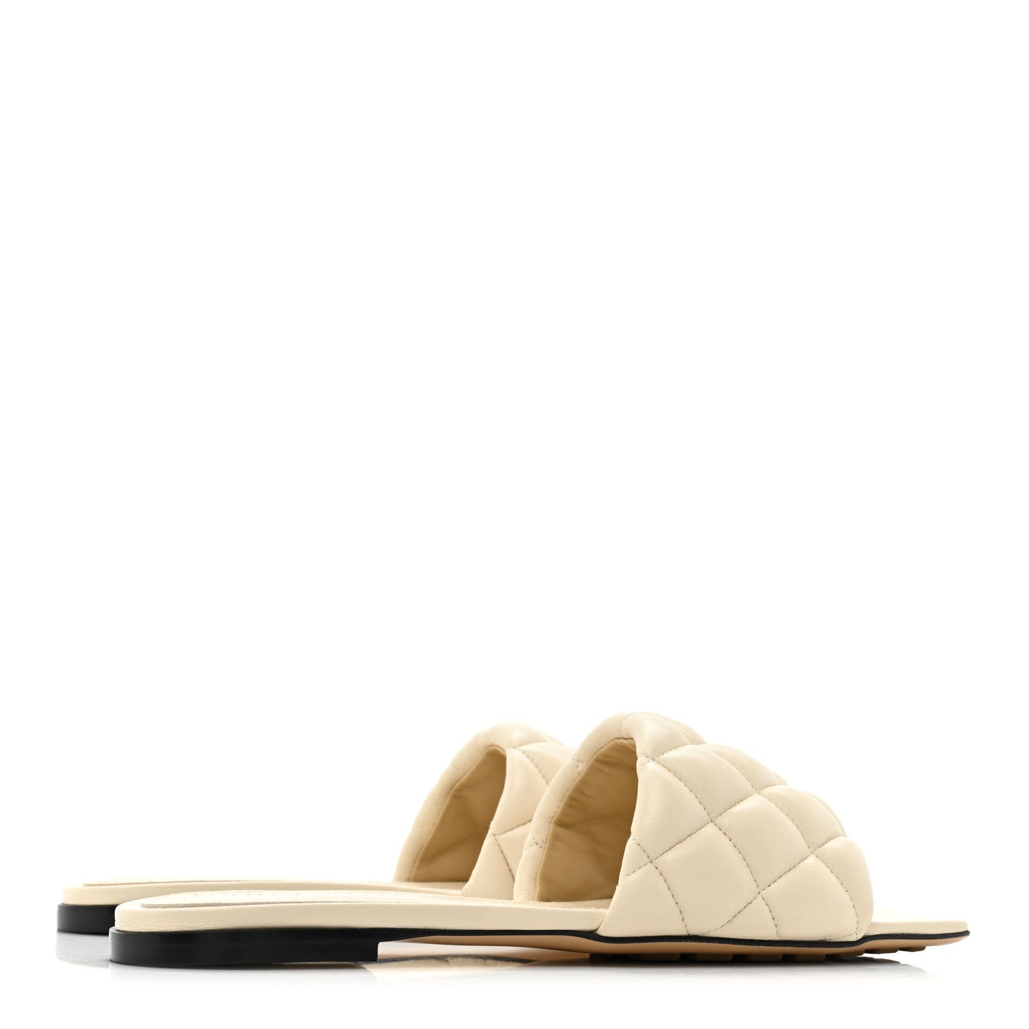 Bottega Veneta Nappa Matelasse Padded Flat Sandals 36 Sea Salt 4 of 12