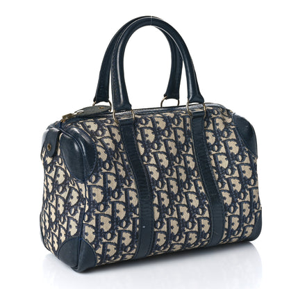 Christian Dior Monogram Boston Navy Blue 3 of 15