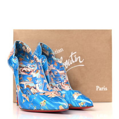 Christian Louboutin Patent Odissey Hot Chick 100 Pumps 39.5 Multicolor 9 of 9