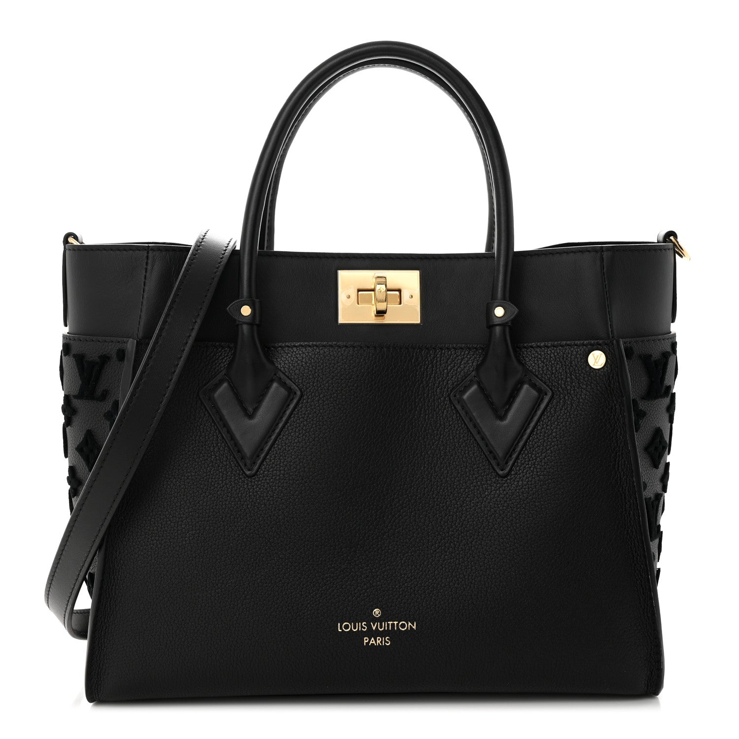 Louis Vuitton Calfskin Monogram Tufting On My Side Black 1 of 12
