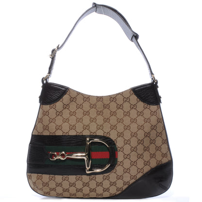 Gucci Monogram Hasler Shoulder Bag Ebony 1 of 7