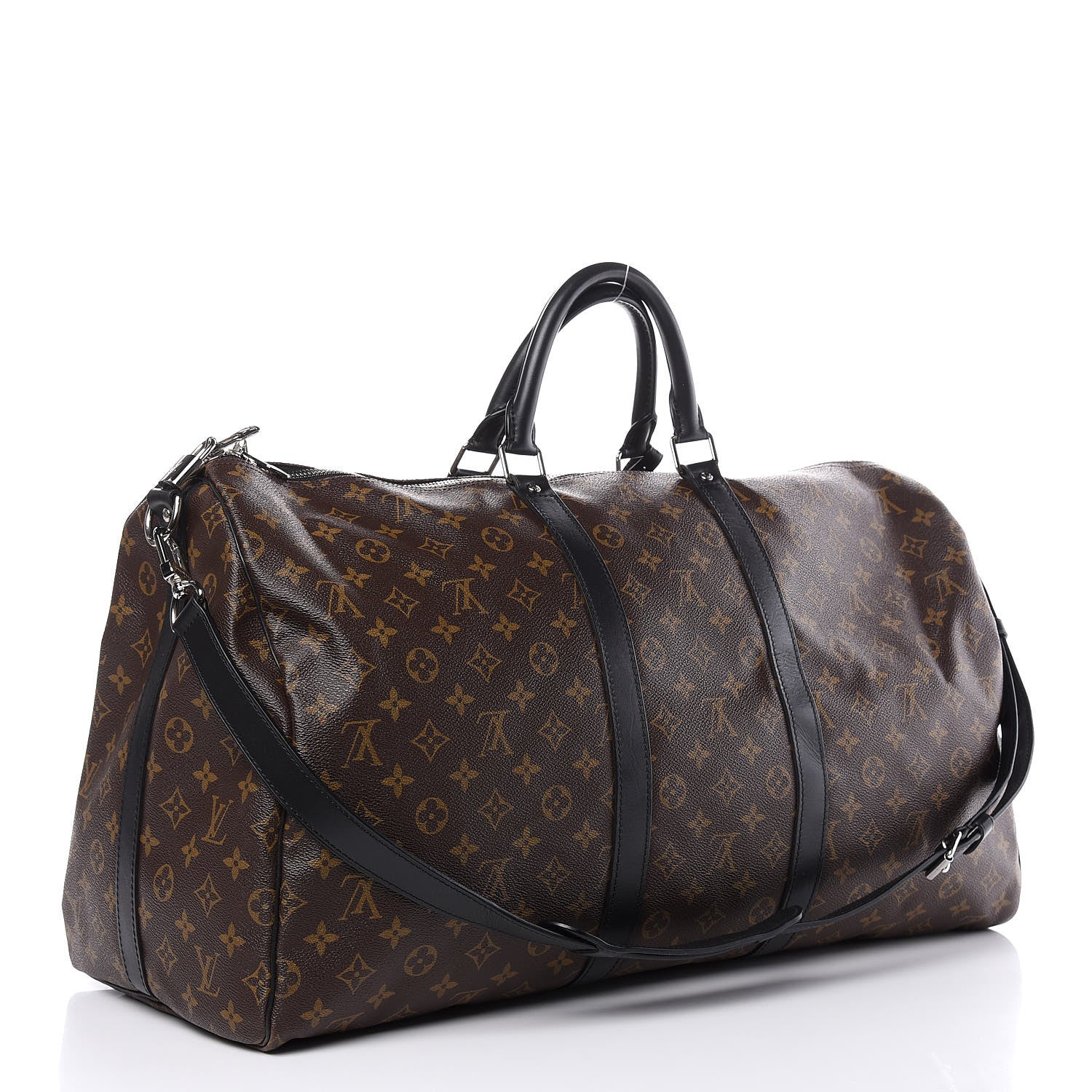 Louis Vuitton Monogram Macassar Keepall Bandouliere 55 3 of 12