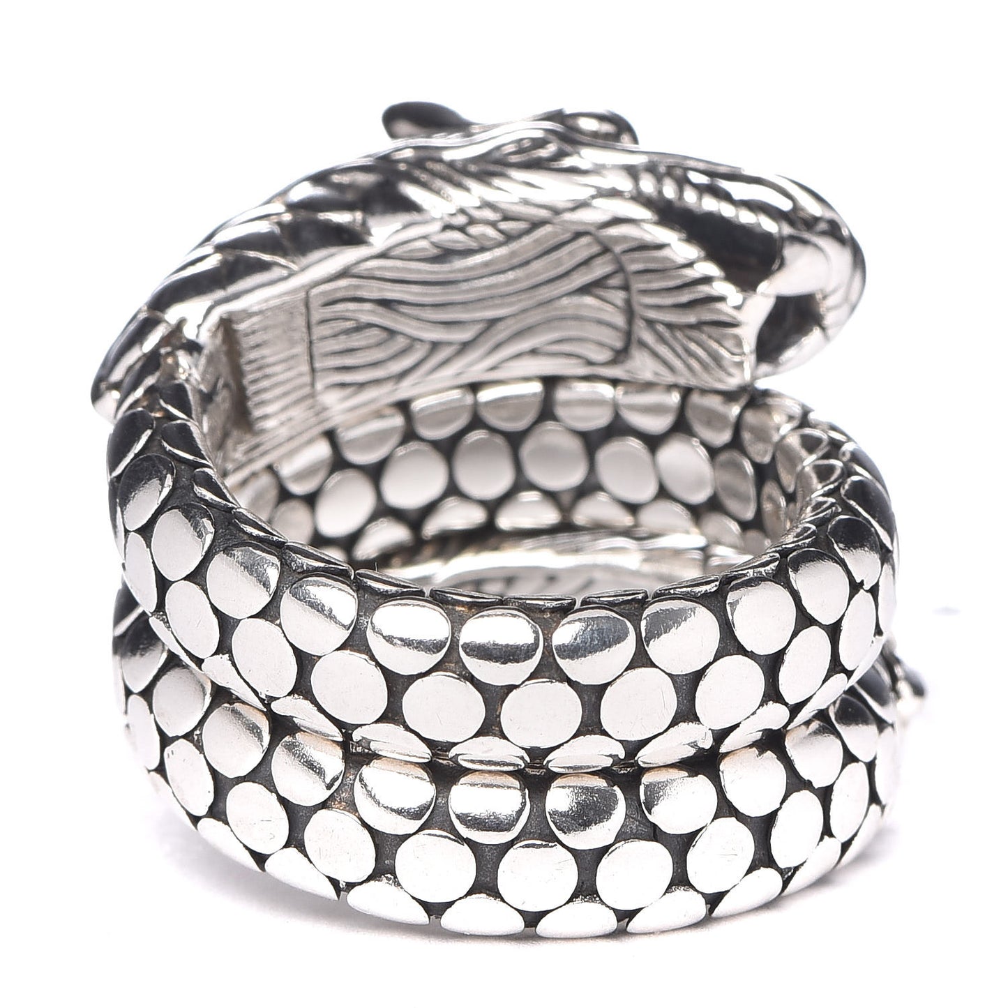 Sterling Silver Legends Naga Double Coil Ring 53 6.5