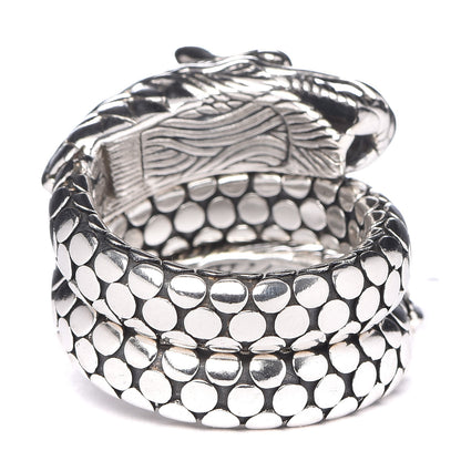 John Hardy Sterling Silver Legends Naga Double Coil Ring 53 6.5 4 of 6