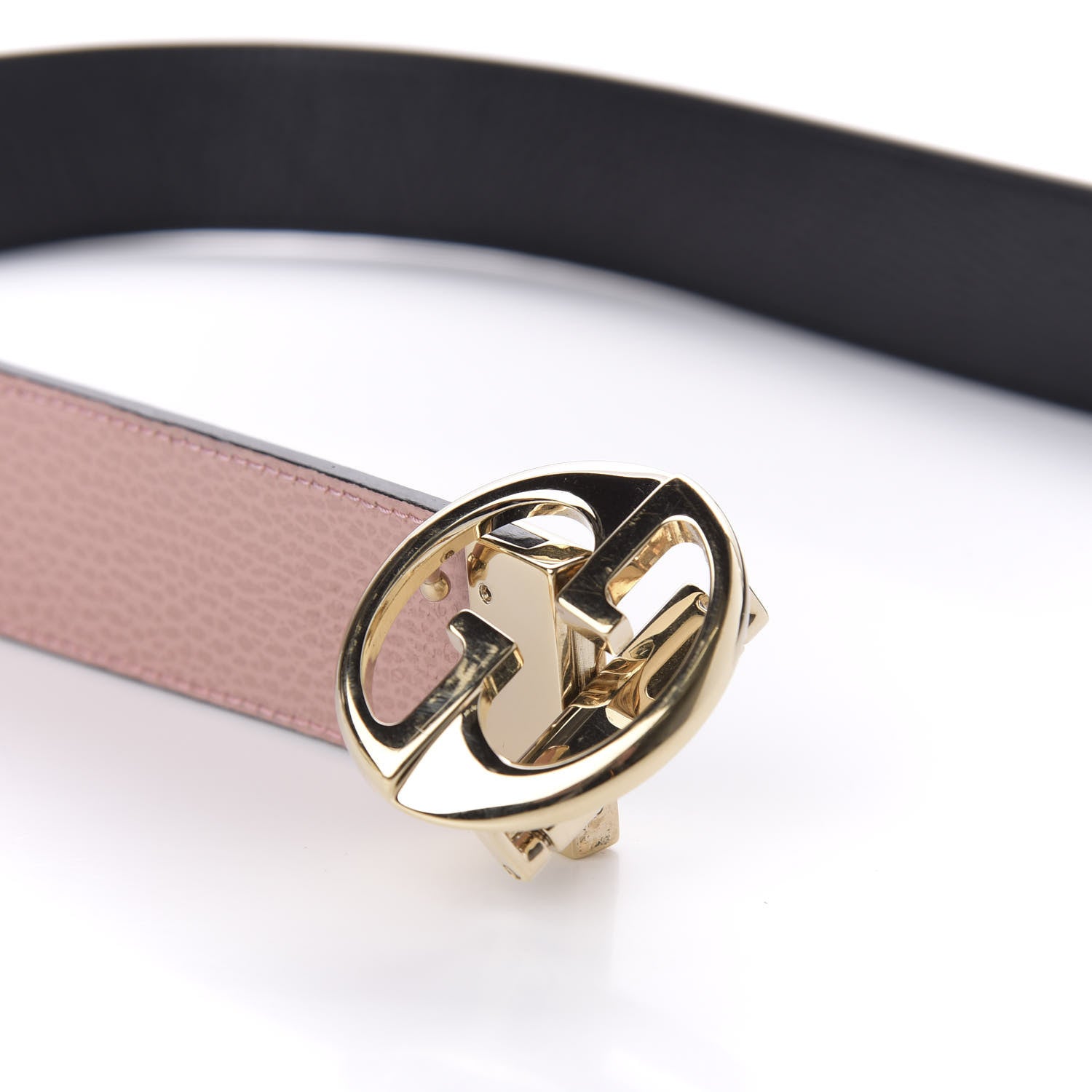 Gucci Calfskin 1973 Reversible Belt 90 36 Black Pink 3 of 7