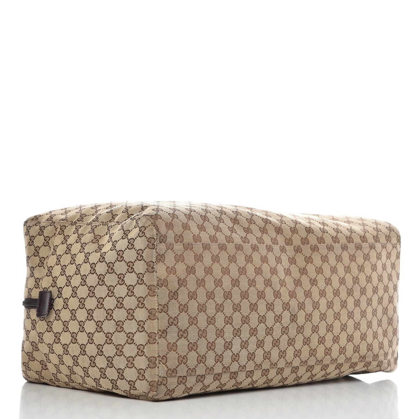 GG Monogram Web Large Collapsible Carry On Duffle Beige Brown