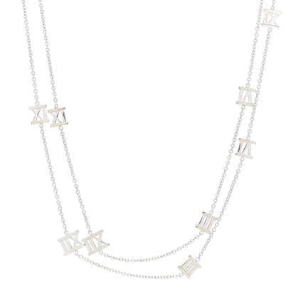 Tiffany 18K White Gold Atlas Station Necklace 1 of 4