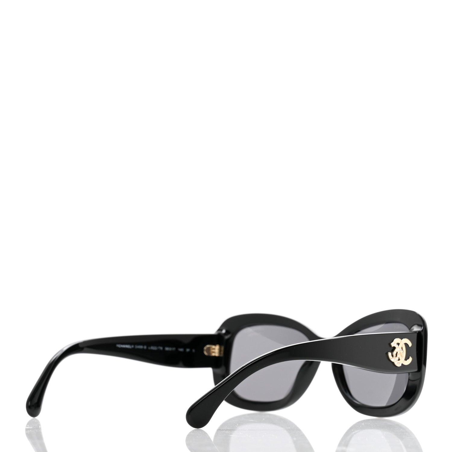 Chanel Acetate Oval CC Sunglasses 5468-B Black 4 of 10