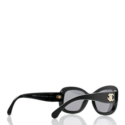 Chanel Acetate Oval CC Sunglasses 5468-B Black 4 of 10