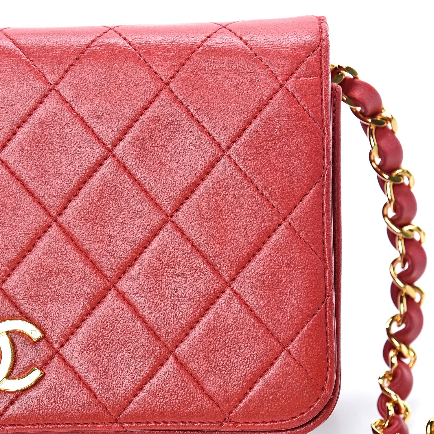 Chanel Lambskin Quilted Mini Flap Red 14 of 16