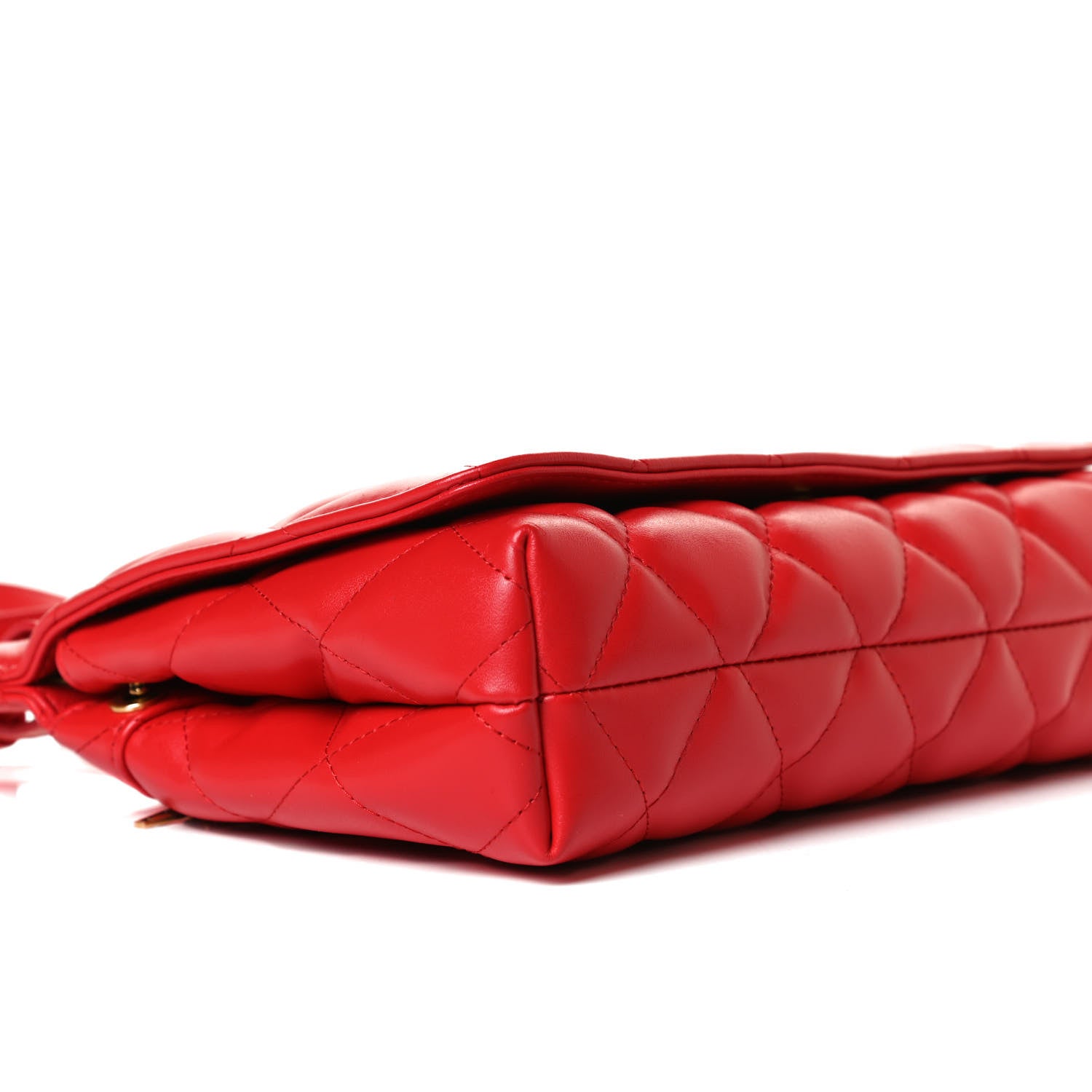 Balenciaga Nappa Calfskin Quilted Medium Touch B Shoulder Bag Bright Red 9 of 14