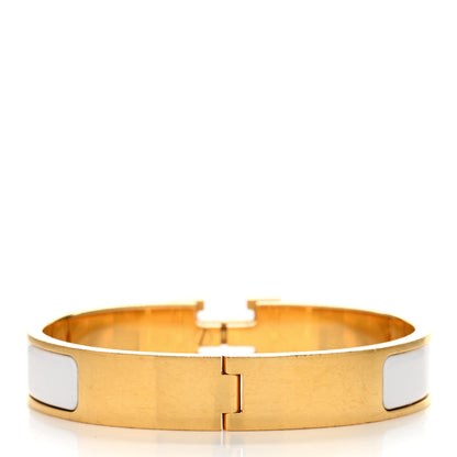 Hermes Enamel Narrow Clic Clac H Bracelet PM White 3 of 5